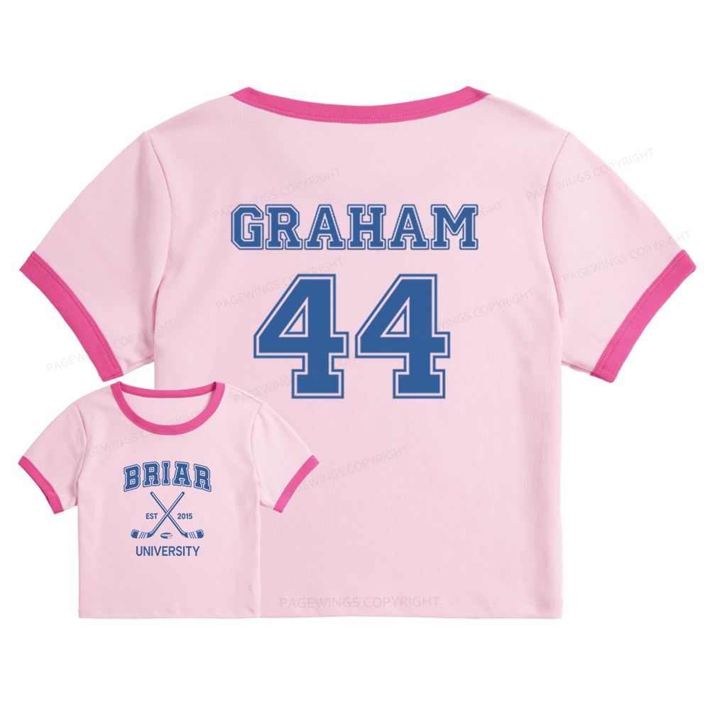 Pagewings Hockey Romance Baby Tee Cropped Ringer T-Shirt 