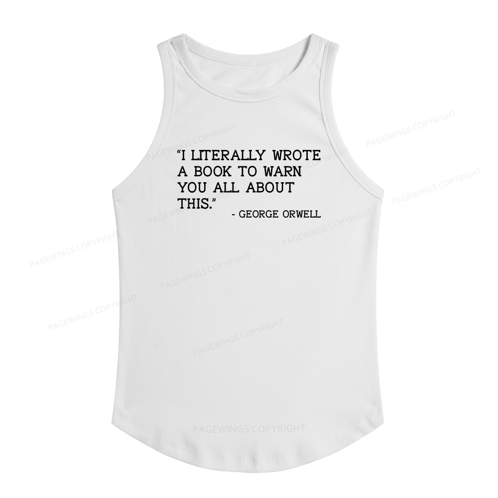 Pagewings Slim Fit I Literally Wrote A Book To Warn Women's Fitted Tank Top 