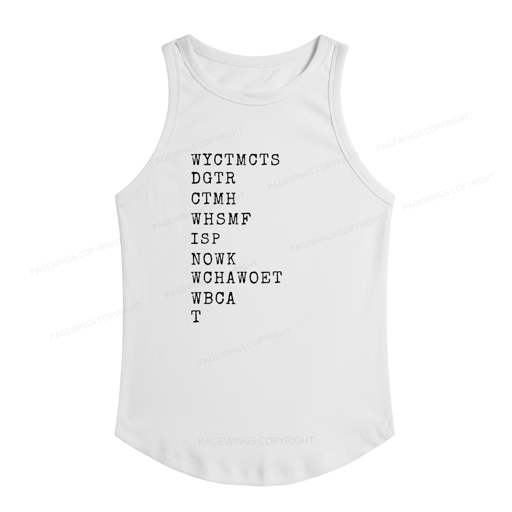 Pagewings Slim Fit Will You Come To My Cottage This Summer Women's Fitted Tank Top 