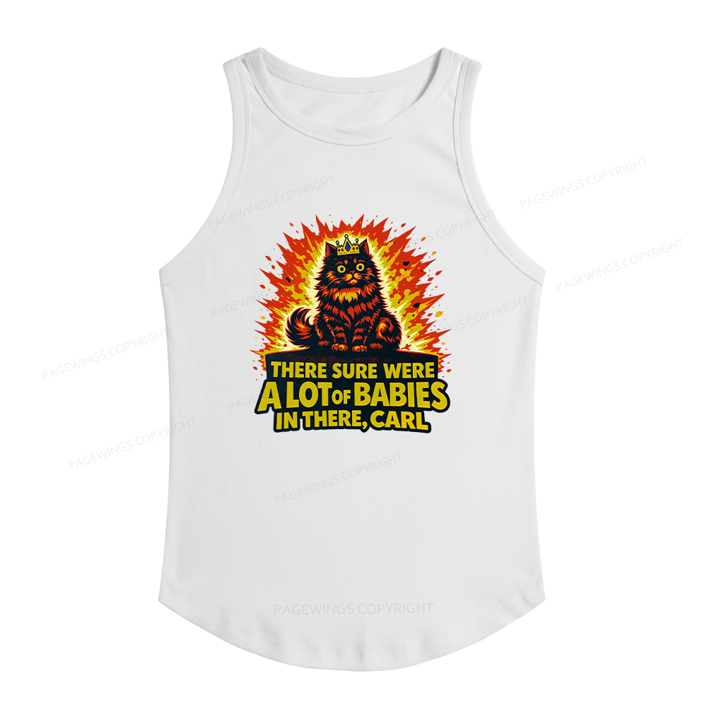 Pagewings Slim Fit A Lot Of Babies In There Women's Fitted Tank Top 