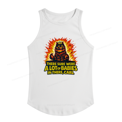 Pagewings Slim Fit A Lot Of Babies In There Women's Fitted Tank Top 