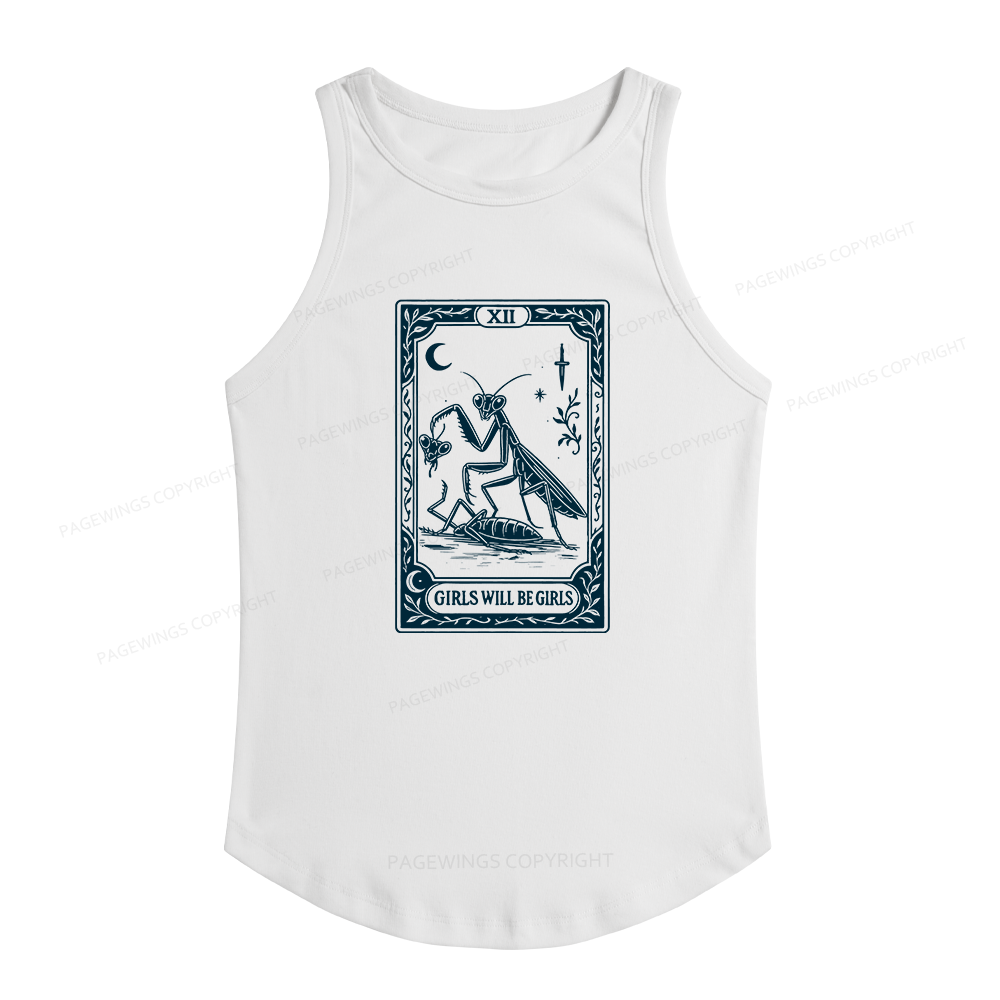 Pagewings Slim Fit Girls Will Be Girls Women's Fitted Tank Top 