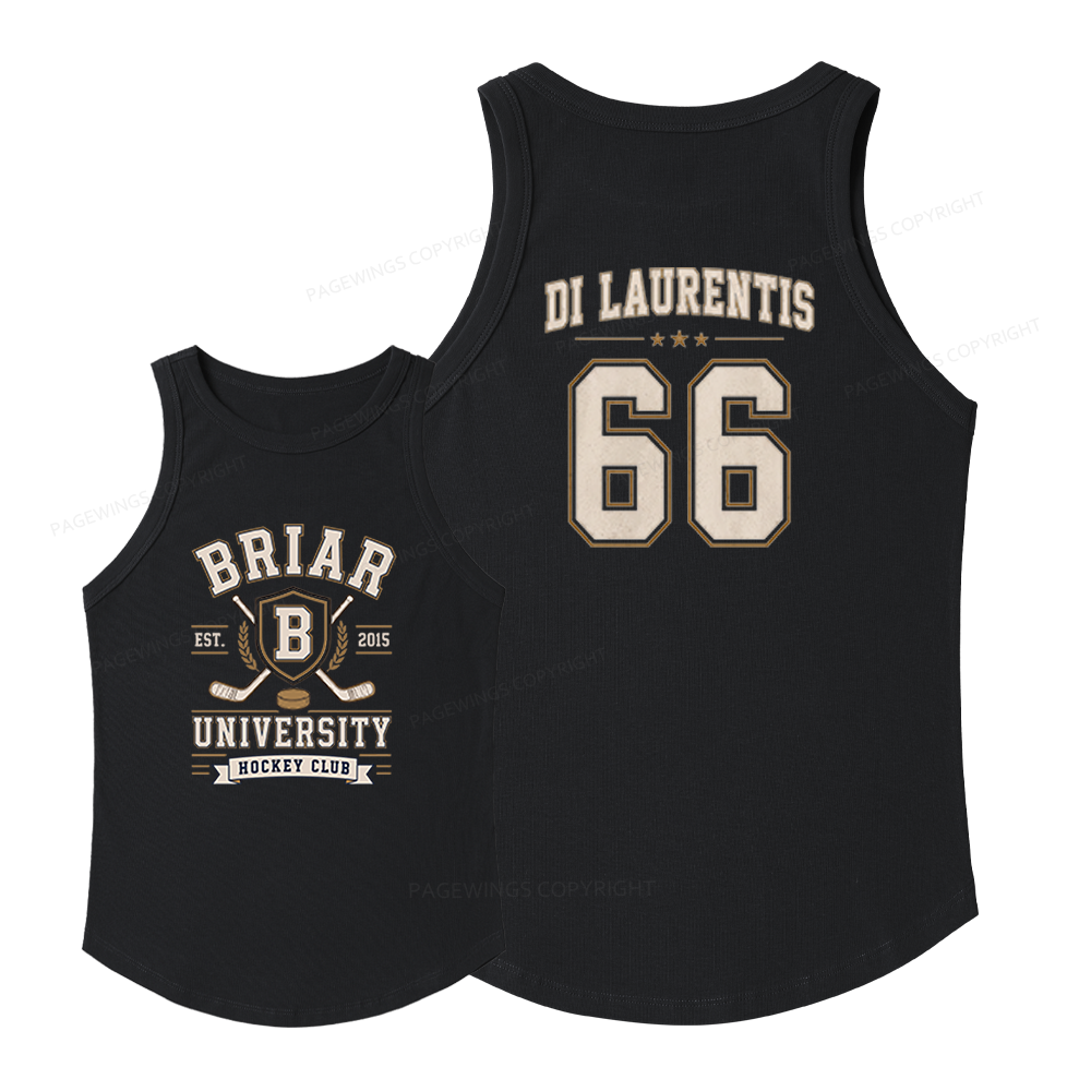 Pagewings Slim Fit Hockey Romance Women's Fitted Tank Top
