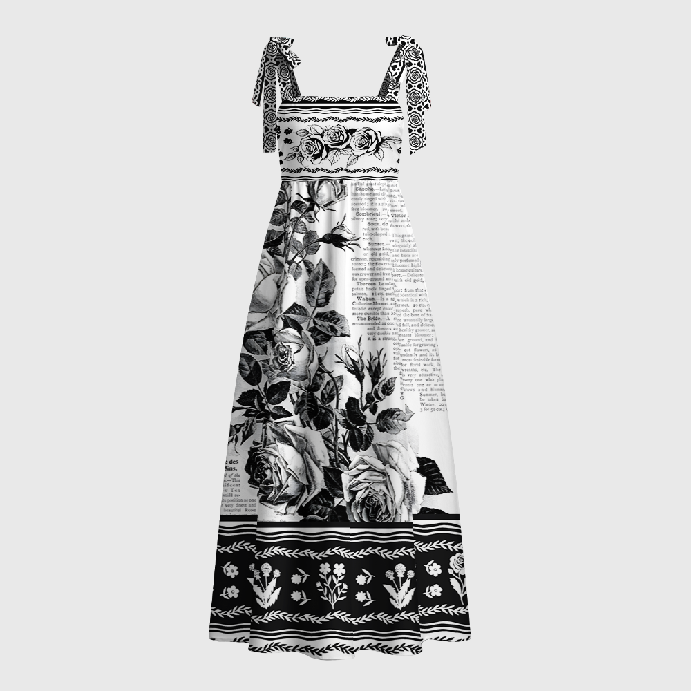 Pagewings Every Page Is A New Beginnin Tie Shoulder Maxi Dress