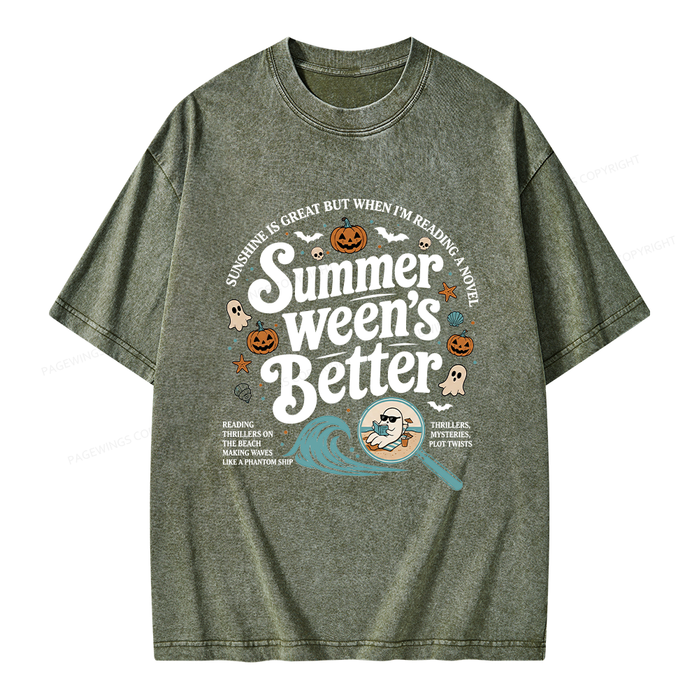 Pagewings Summer Ween's Better Unisex Washed T-shirt