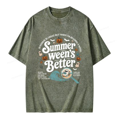Pagewings Summer Ween's Better Unisex Washed T-shirt