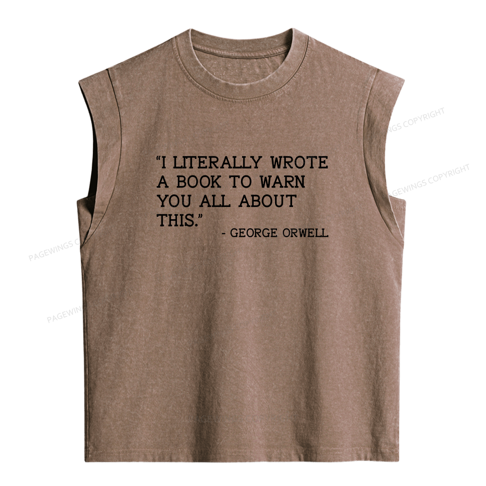 Pagewings I Literally Wrote A Book To Warn Women's Washed Tank Top