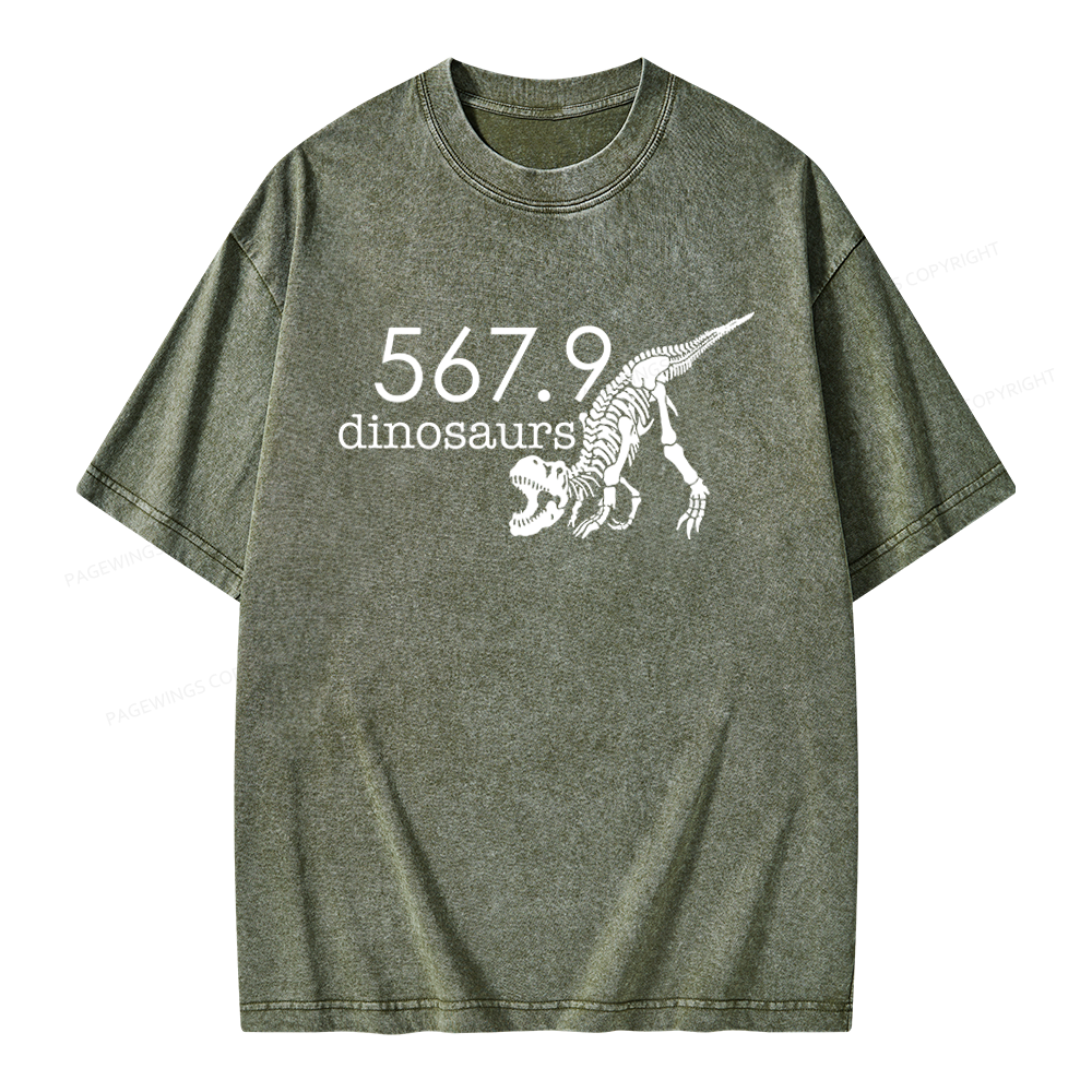 Pagewings 567.9 Dinosaur Unisex Washed T-shirt