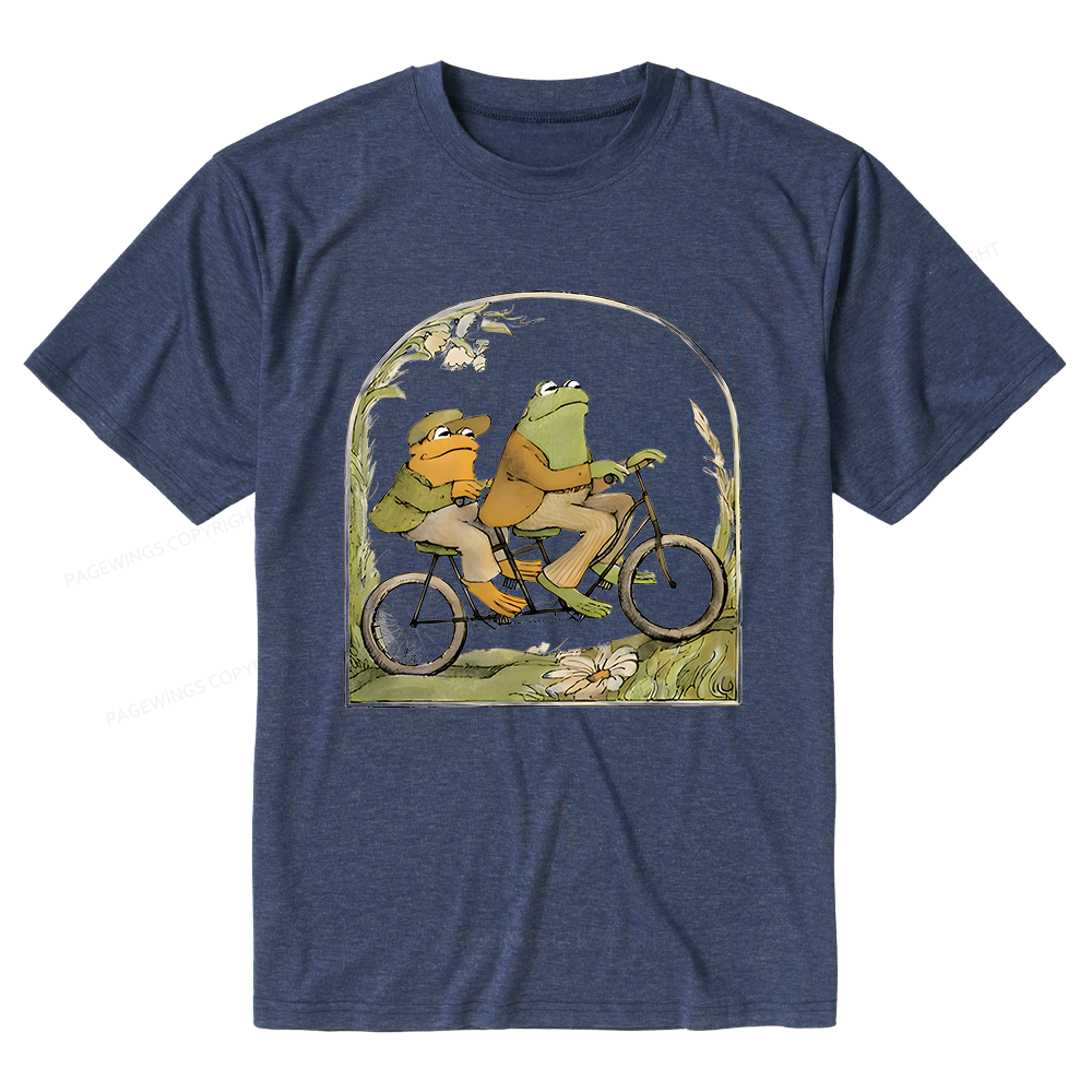 Pagewings Soft The Growing Frog Book Vintage Unisex Heather T-Shirt