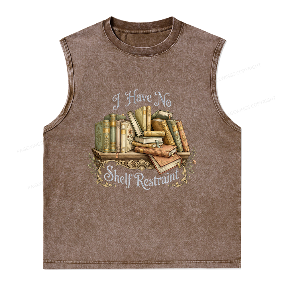 Pagewings I Have No Shelf Restraint Unisex Washed Tank Top