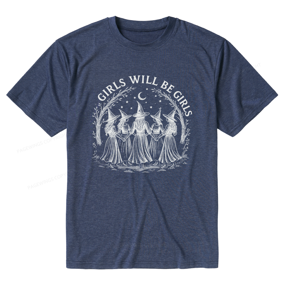 Pagewings Soft Girls Will Be Girls Unisex Heather T-Shirt