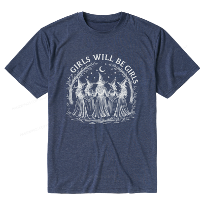 Pagewings Soft Girls Will Be Girls Unisex Heather T-Shirt