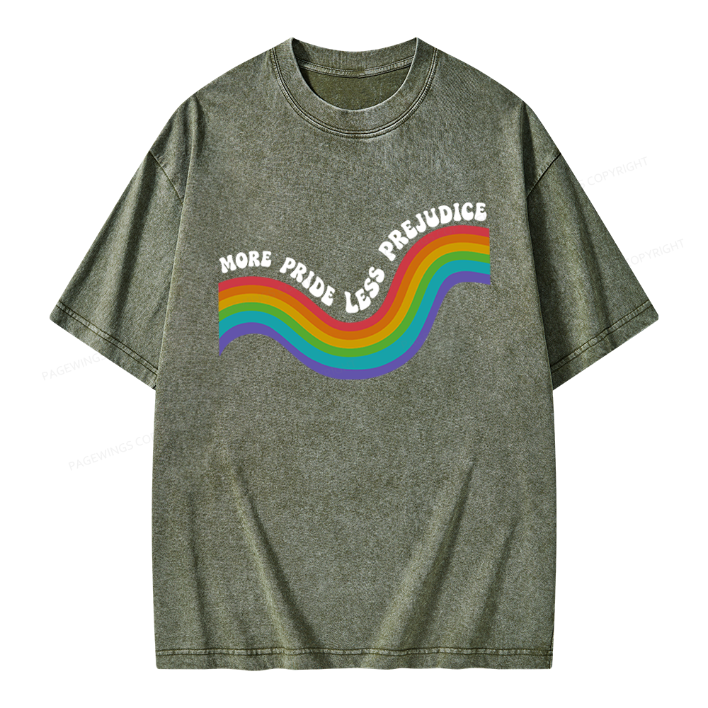 Pagewings More Pride Less Prejudice Unisex Washed T-shirt