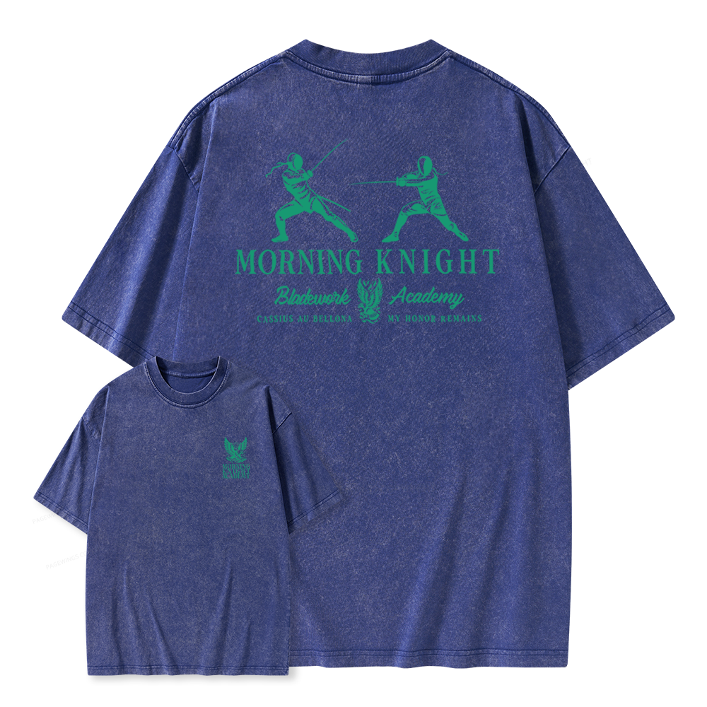 Pagewings Morning Knight Unisex Washed T-shirt