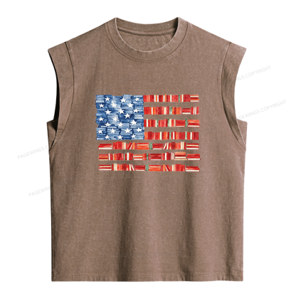 Pagewings Book Flag Women's Washed Tank Top