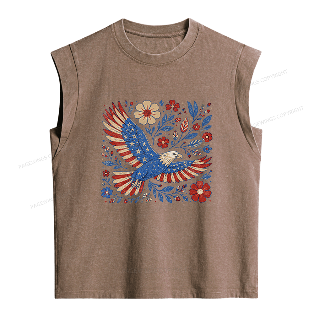 Pagewings Freedom Women's Washed Tank Top