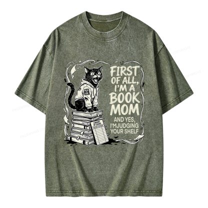 Pagewings I'm A Book Mom Unisex Washed T-shirt
