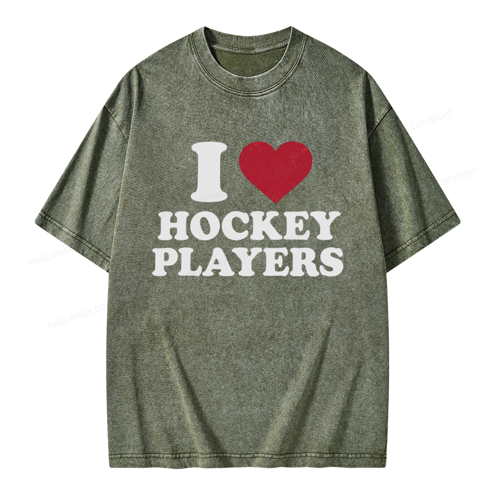 Pagewings Hockey Romance Unisex Washed T-shirt
