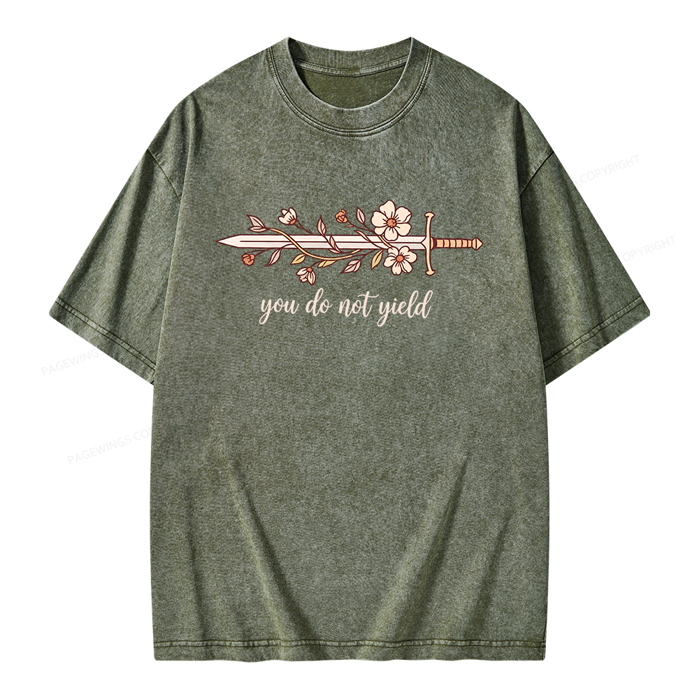Pagewings You Do Not Yield Unisex Washed T-shirt