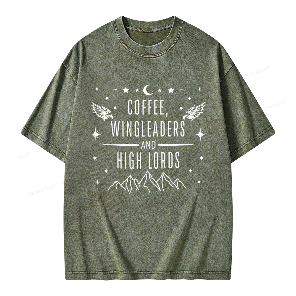 Pagewings Fantasy Bookish Unisex Washed T-shirt