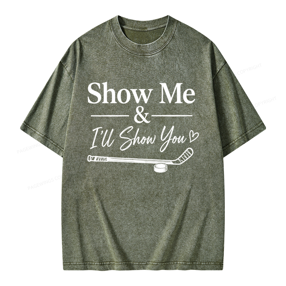 Pagewings Show Me And I'll Show You Unisex Washed T-shirt