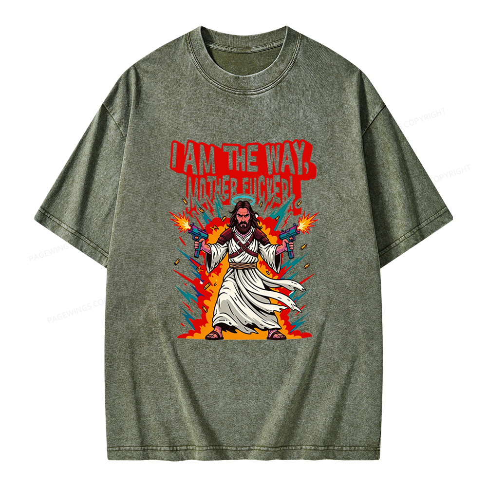 Pagewings I Am The Way Unisex Washed T-shirt