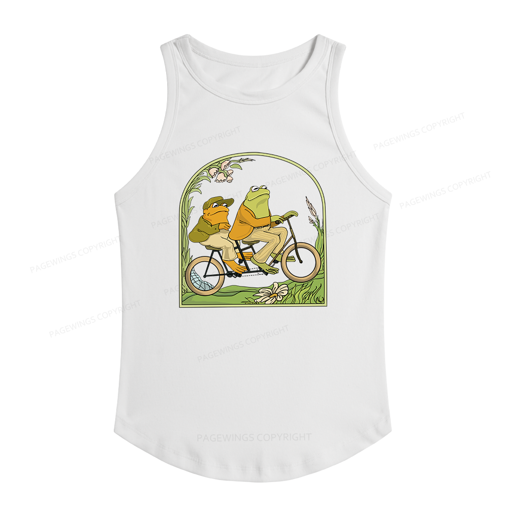 Pagewings Slim Fit Frog And Toad Book Women's Fitted Tank Top