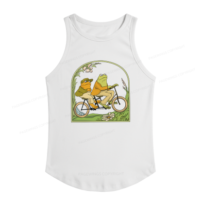 Pagewings Slim Fit Frog And Toad Book Women's Fitted Tank Top
