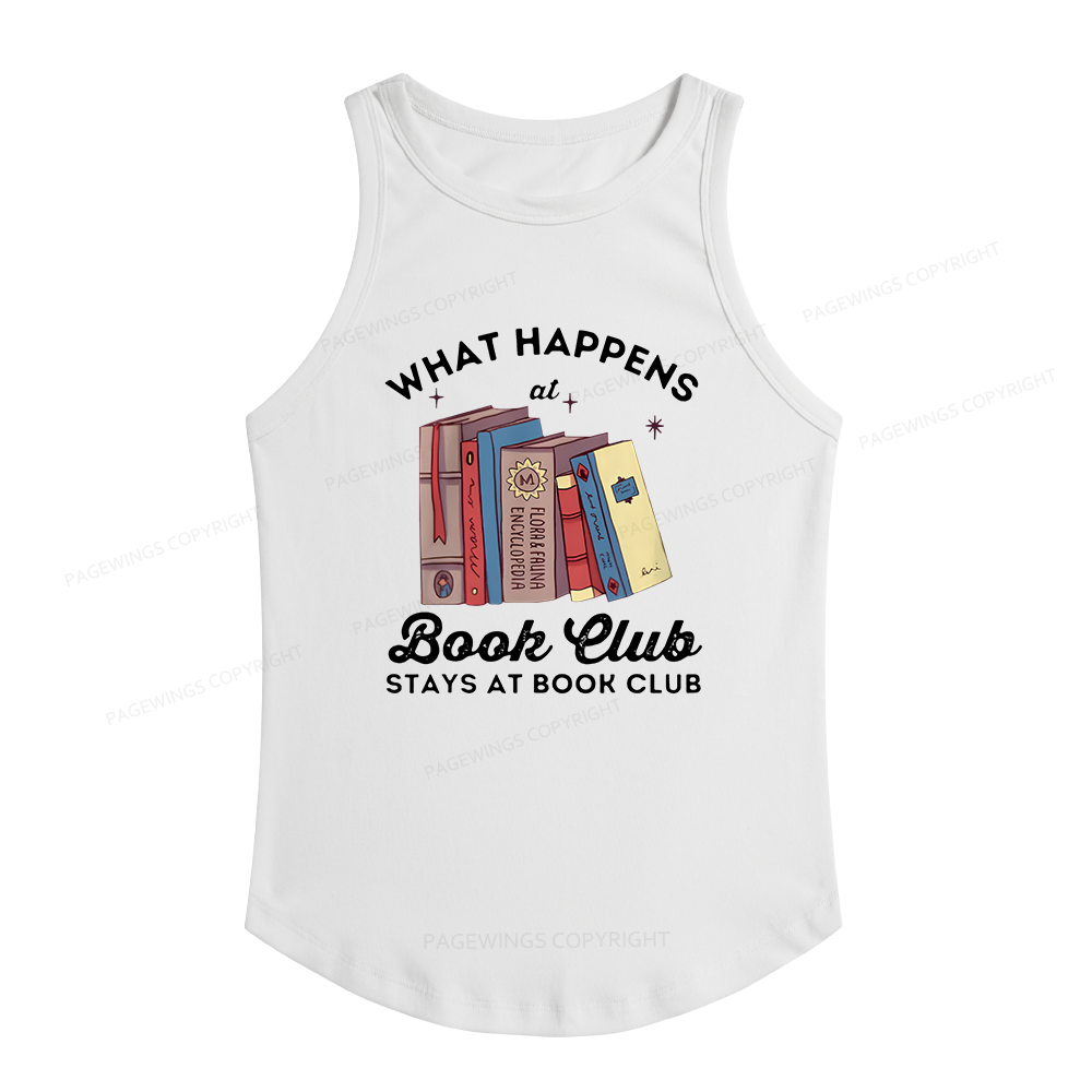 Pagewings Slim Fit What Happens At Book Club Women's Fitted Tank Top
