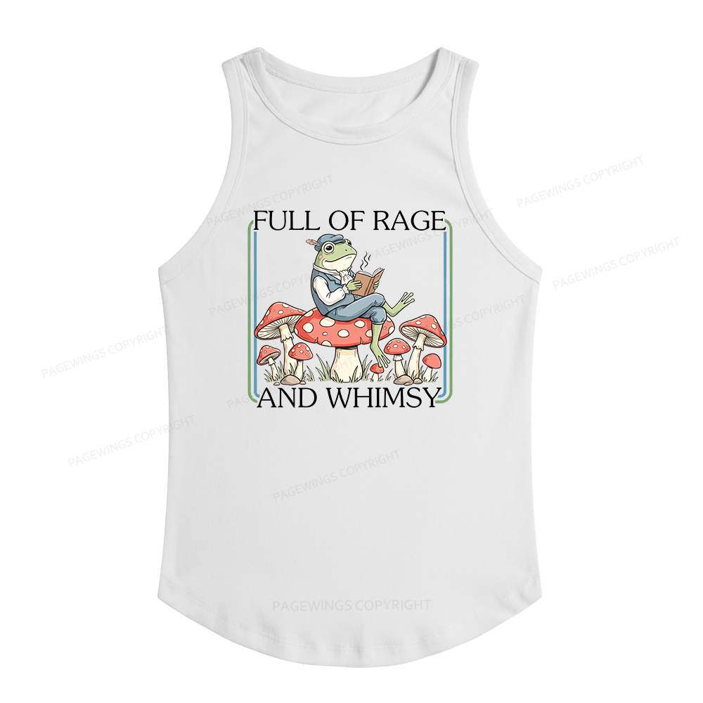 Pagewings Slim Fit Full Of Rage and Whimsy Women's Fitted Tank Top
