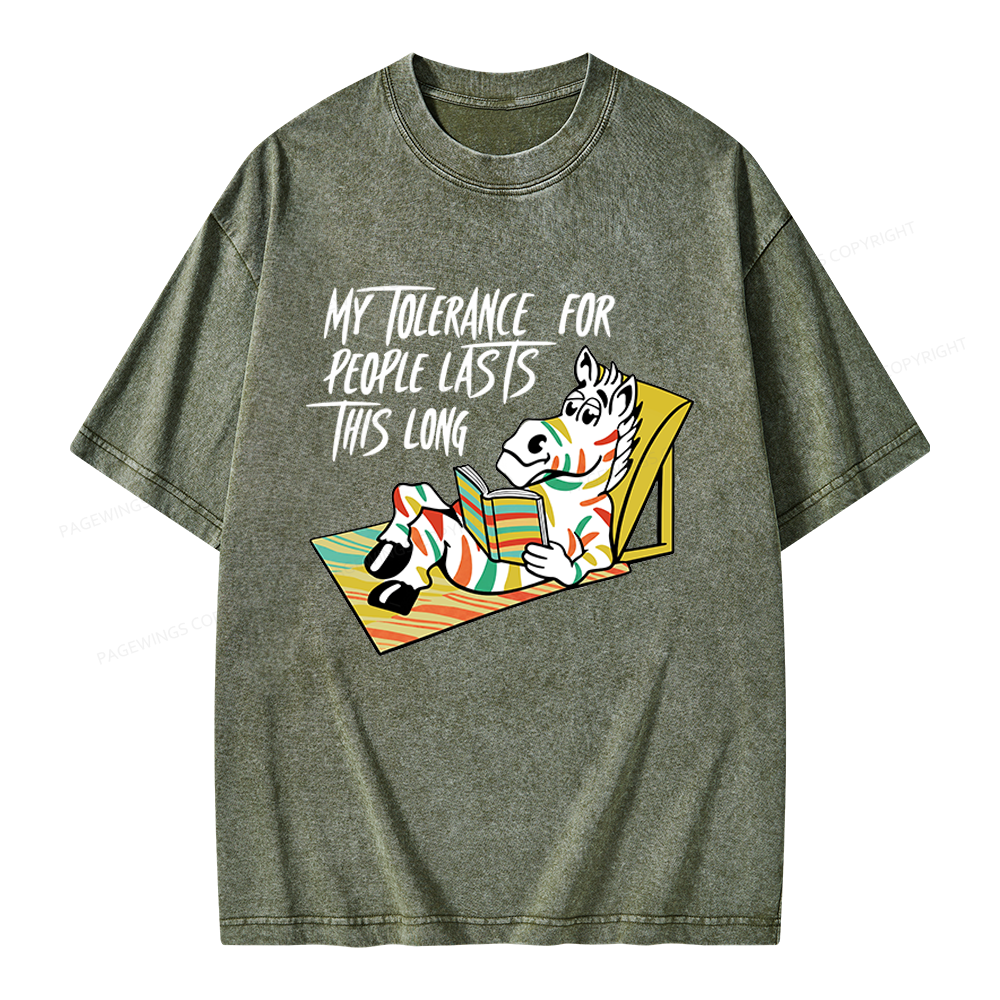 Pagewings Funny Zebra Unisex Washed T-shirt