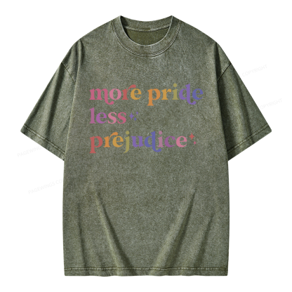 Pagewings More Pride Less Prejudice Unisex Washed T-shirt