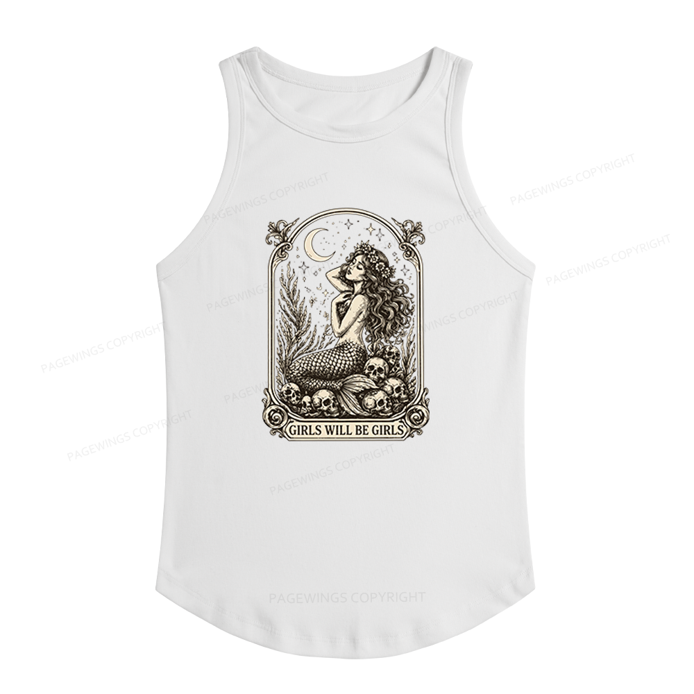 Pagewings Slim Fit Girls Will Be Girls Women's Fitted Tank Top