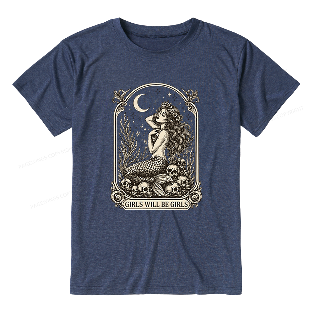 Pagewings Soft Girls Will Be Girls Unisex Heather T-Shirt