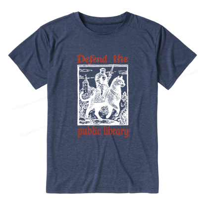 Pagewings Soft Defend the Public Library Unisex Heather T-Shirt