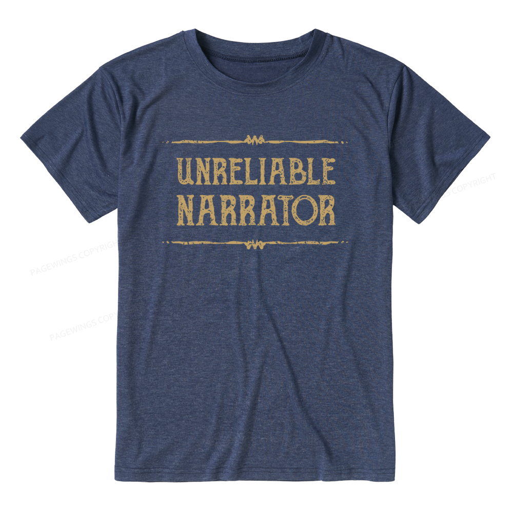 Pagewings Soft Unreliable Narrator Unisex Heather T-Shirt