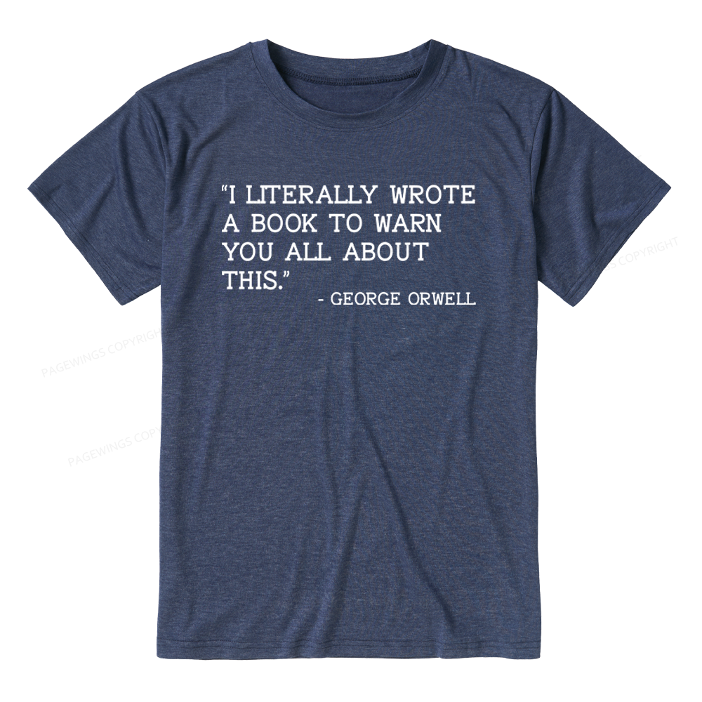 Pagewings Soft I Literally Wrote A Book To Warn Unisex Heather T-Shirt