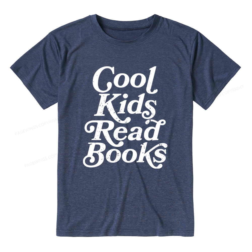 Pagewings Soft Cool Kids Read Books Unisex Heather T-Shirt