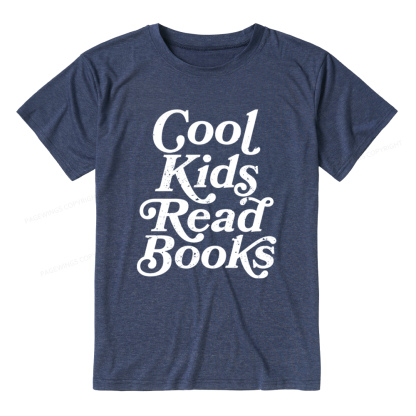 Pagewings Soft Cool Kids Read Books Unisex Heather T-Shirt