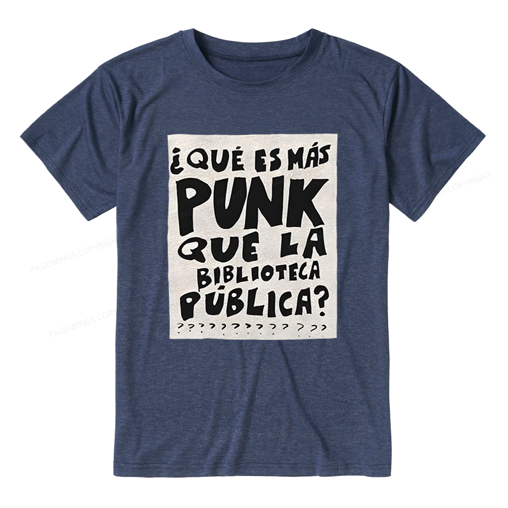 Pagewings Soft What's More Punk Than The Public Library Unisex Heather T-Shirt