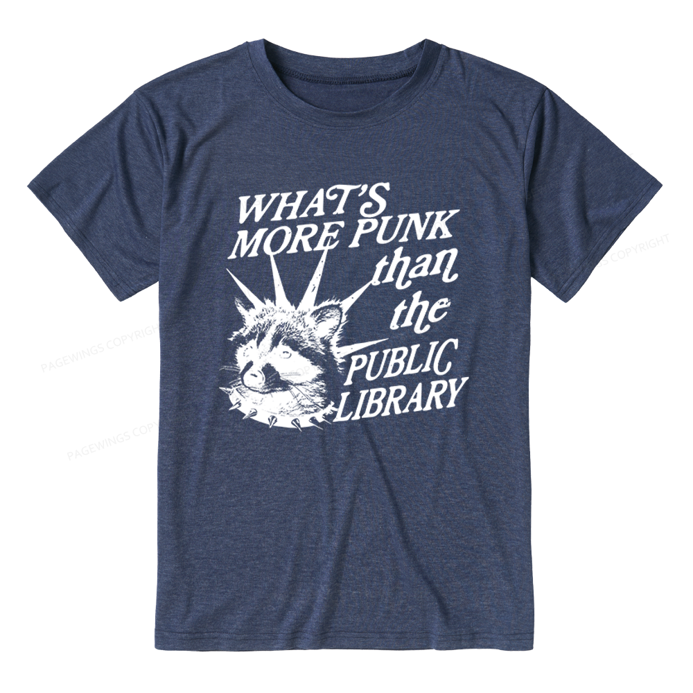 Pagewings Soft What's More Punk Than The Public Library Unisex Heather T-Shirt