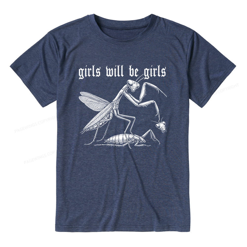Pagewings Soft Girls Will Be Girls Unisex Heather T-Shirt