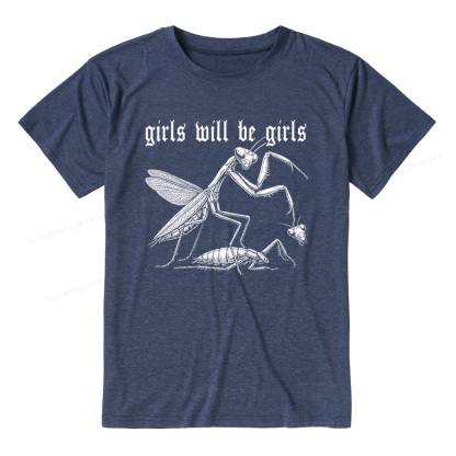 Pagewings Soft Girls Will Be Girls Unisex Heather T-Shirt