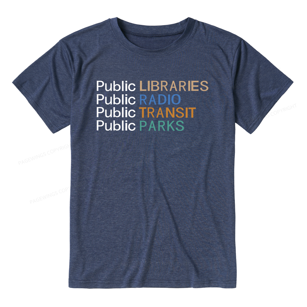 Pagewings Soft Public Libraries Unisex Heather T-Shirt