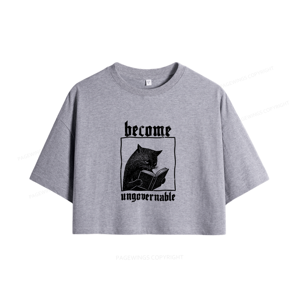 Pagewings Become Ungovernable Women Crop Tops