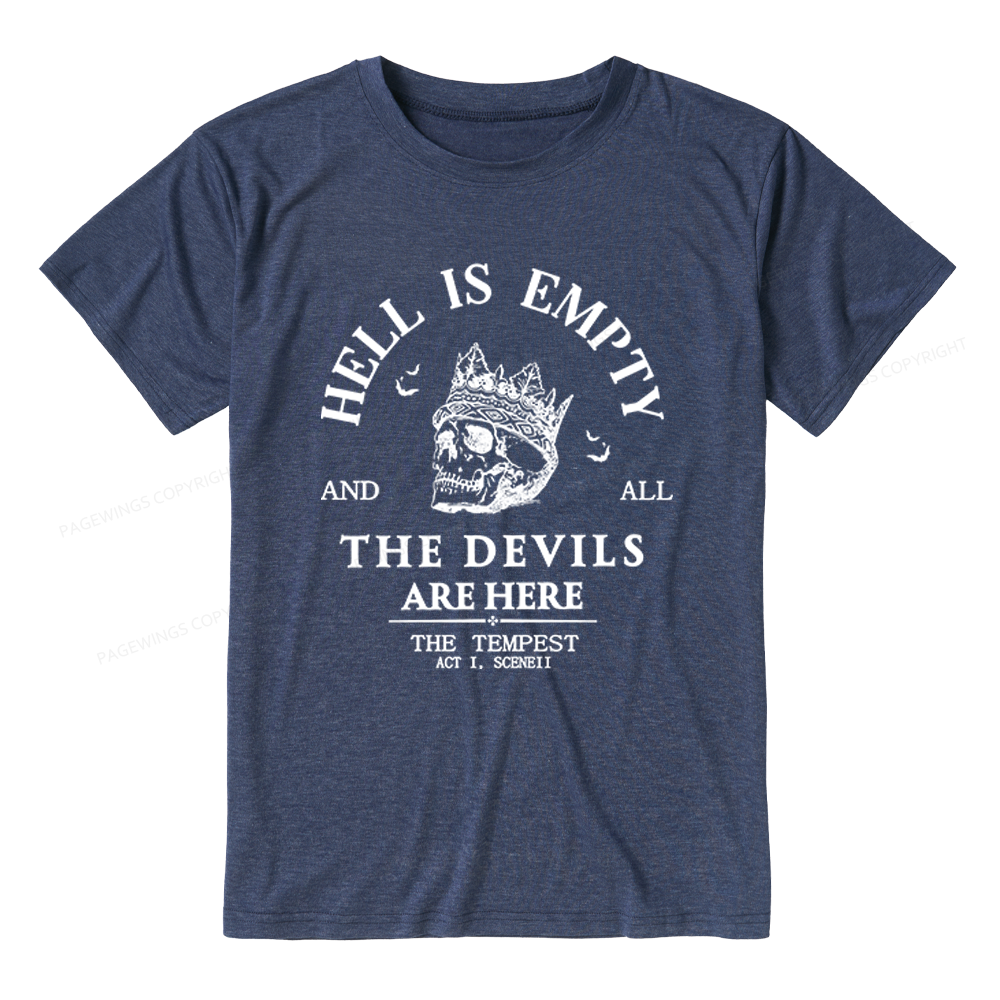 Pagewings Soft Hell is Empty and all the Devils are Here Unisex Heather T-Shirt