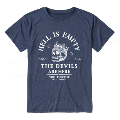 Pagewings Soft Hell is Empty and all the Devils are Here Unisex Heather T-Shirt