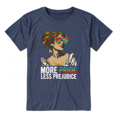 Pagewings Soft More Pride Less Prejudice Unisex Heather T-Shirt