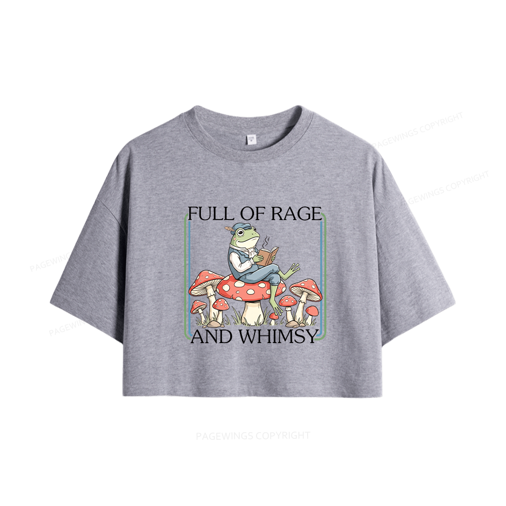 Pagewings Full Of Rage and Whimsy Women Crop Tops