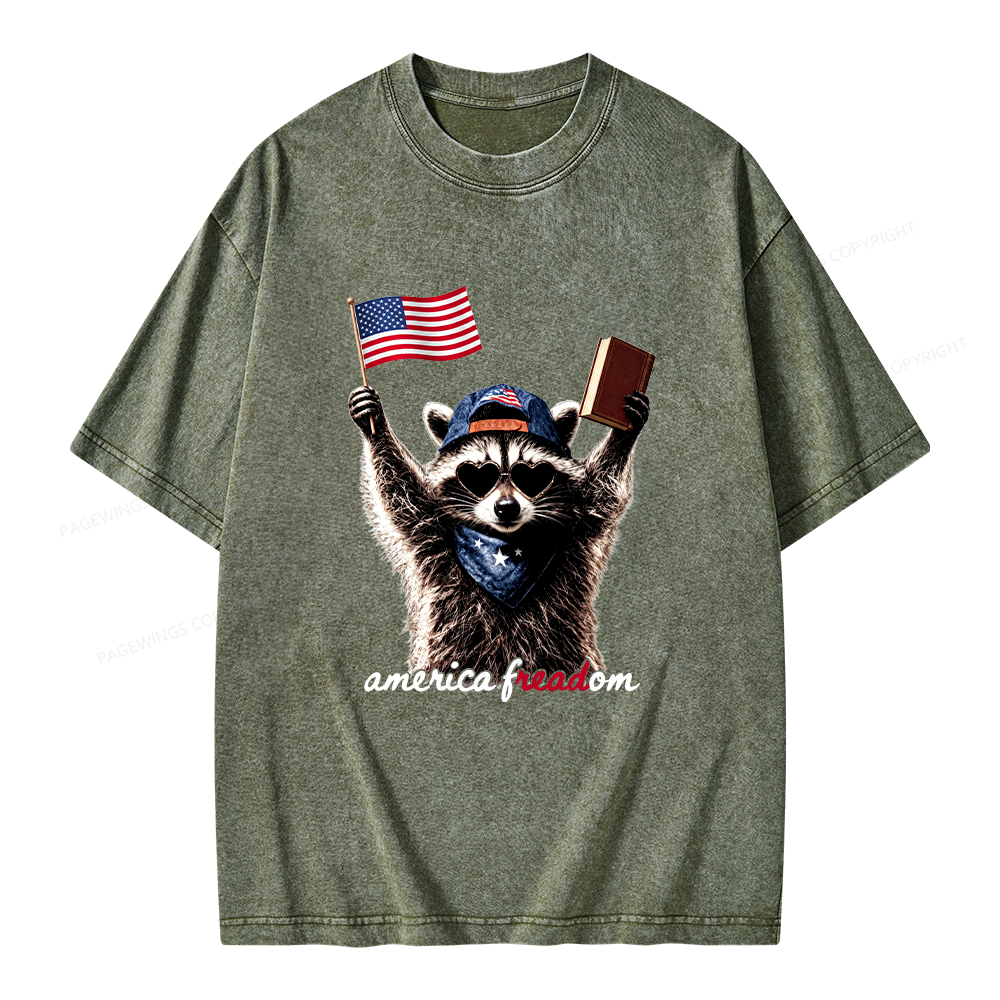 Pagewings Freadom Unisex Washed T-shirt